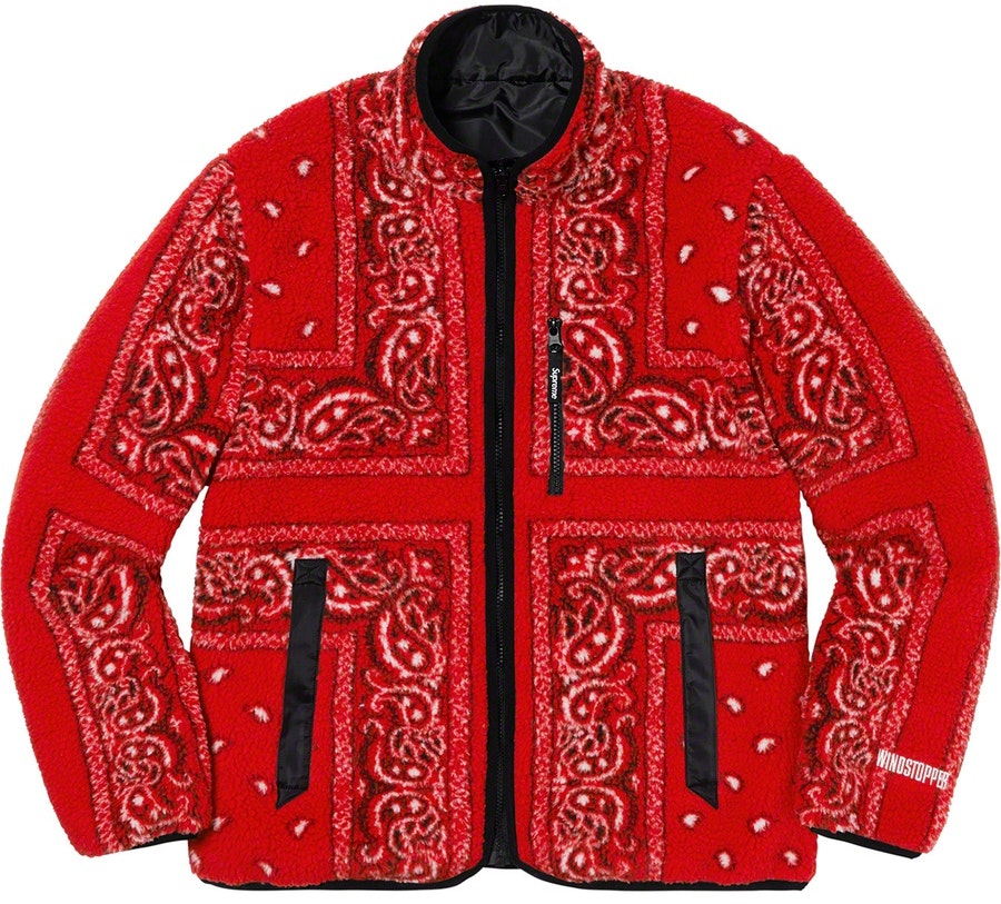 supreme-reversible-bandana-fleece-jacket-red