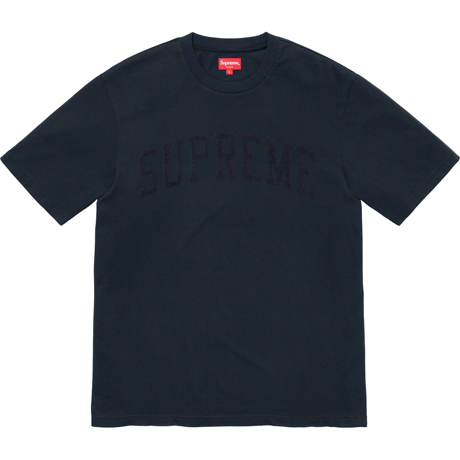 Supreme Chenille Arc Logo S/S Top Navy