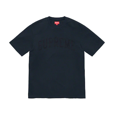 Supreme Chenille Arc Logo S/S Top Navy