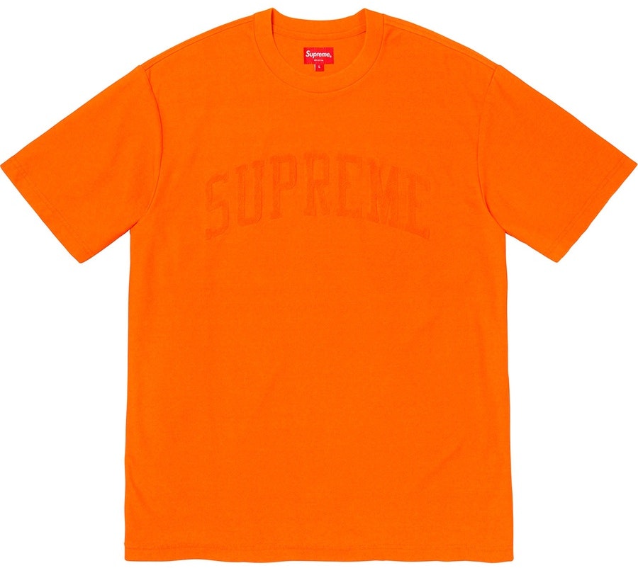 supreme-chenille-arc-logo-s-s-top-orange