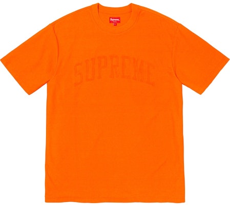 Supreme Chenille Arc Logo Camiseta Manga Corta Naranja Buy Supreme Chenille Arc Logo Camiseta Manga Corta Naranja