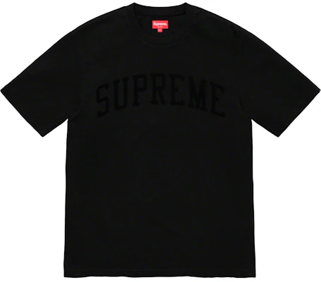 Supreme Chenille Arc Logo Kaos Pendek Hitam Buy Supreme Chenille Arc Logo Kaos Pendek Hitam