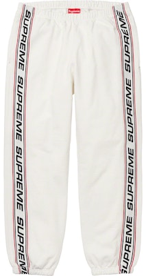 Supreme Text Rib Sweatpant White Buy Supreme Text Rib Sweatpant White