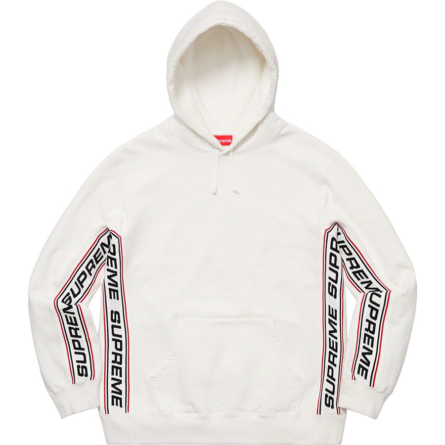 Supreme Text Rib Hooded Sweatshirt White - Novelship