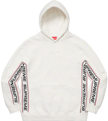 Supreme Text Rib Hooded Sweatshirt White Buy Supreme Text Rib Hooded Sweatshirt White