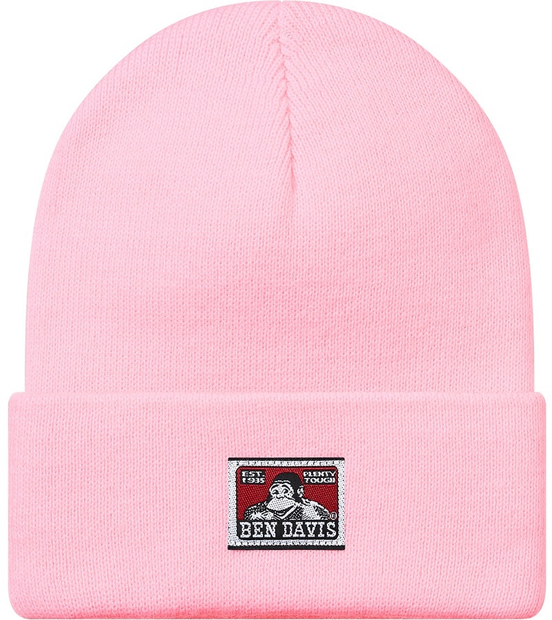 supreme-ben-davis-beanie-pink
