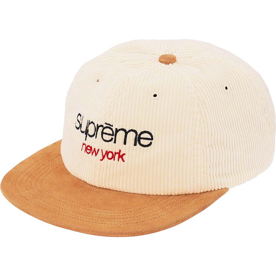 Buy Supreme Clásico Logo Gorra Corduroy 6 Paneles OffWhite