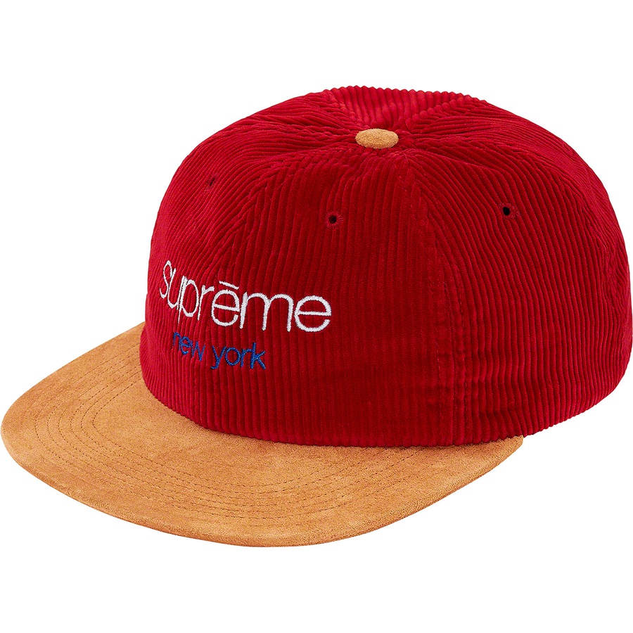 Supreme Classic Logo Corduroy 6‑Panel Red - Novelship