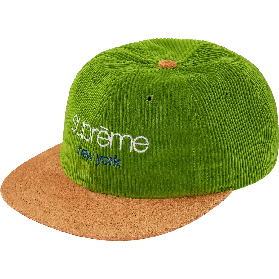 Supreme Classic Logo Corduroy 6-Panel Lime