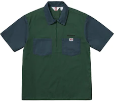 Supreme Ben Davis Half Zip Work Shirt Navy Supreme Ben Davis Half Zip Work Shirt Navy