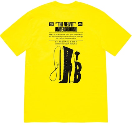 T-Shirt Supreme The Velvet Underground Kuning Order T-Shirt Supreme The Velvet Underground Kuning