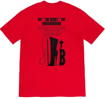 Supreme The Velvet Underground Tee Red Order Supreme The Velvet Underground Tee Red