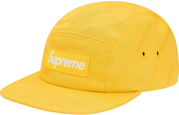 Supreme 提花標誌斜紋野營帽 黃色 Buy Supreme 提花標誌斜紋野營帽 黃色