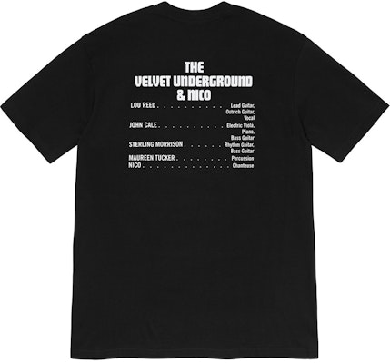 至上 天鹅绒地下乐队与 Nico 合作款黑色T恤 Order 至上 天鹅绒地下乐队与 Nico 合作款黑色T恤