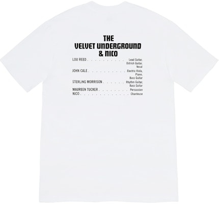 Baju T Supreme The Velvet Underground & Nico Putih Order Baju T Supreme The Velvet Underground & Nico Putih