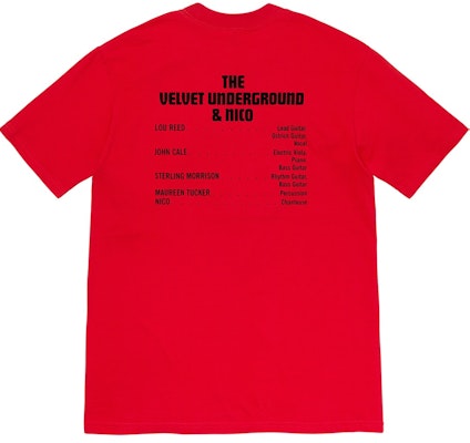 Supreme The Velvet Underground & Nico Kaos Merah Order Supreme The Velvet Underground & Nico Kaos Merah