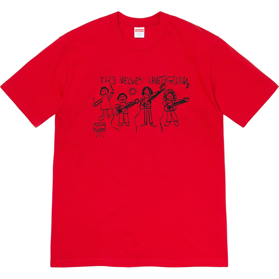 Supreme The Velvet Underground Drawing Tee Red - Novelship