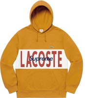 Supreme x Lacoste Logo Panel Hooded Sweatshirt Gold Supreme x Lacoste Logo Panel Hooded Sweatshirt Gold