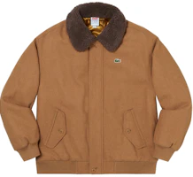 Supreme x Lacoste Wool Bomber Jacket Tan Supreme x Lacoste Wool Bomber Jacket Tan