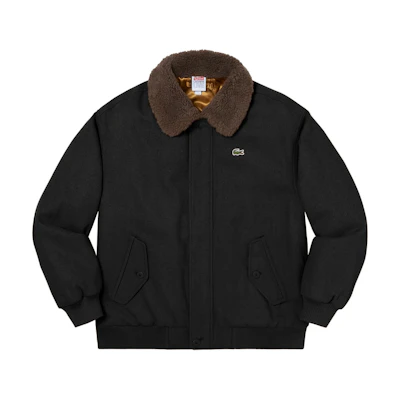 Supreme Lacoste Wool Bomber Jacket Black