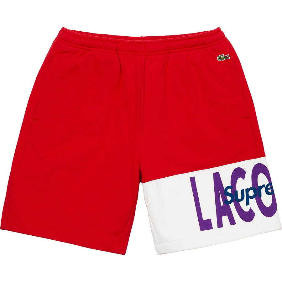 Red clearance lacoste shorts