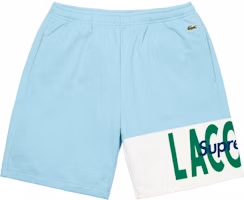 Supreme x Lacoste Logo Panel Sweatshort Light Blue Supreme x Lacoste Logo Panel Sweatshort Light Blue