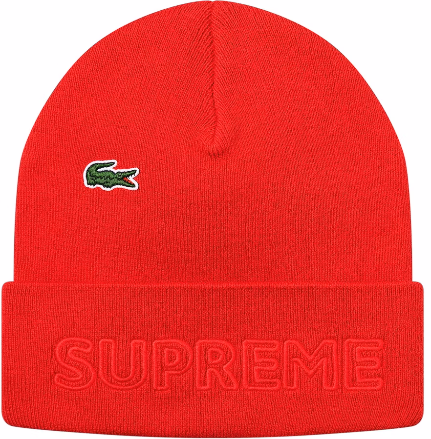 supreme-lacoste-beanie-red