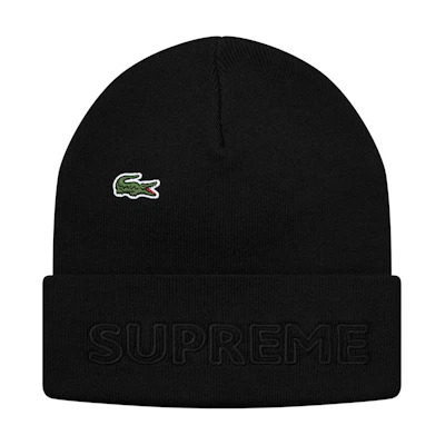 Supreme Lacoste Beanie Black