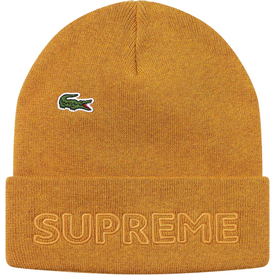 Supreme x Lacoste Beanie Gold - Novelship