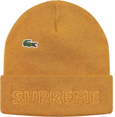 Supreme x Lacoste Topi Beanie Emas Buy Supreme x Lacoste Topi Beanie Emas