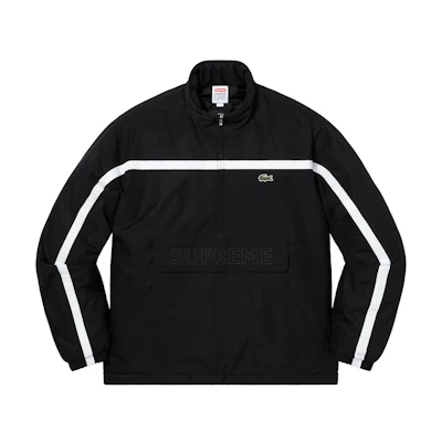 Supreme Lacoste Puffy Half Zip Pullover Black
