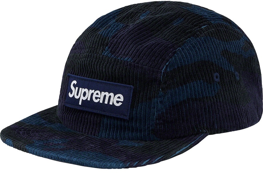 supreme-camo-corduroy-camp-cap-navy-camo