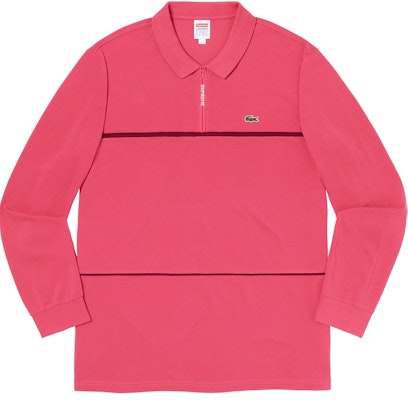 Supreme x Lacoste 粗棉質拉鍊長袖Polo 粉紅色 Buy Supreme x Lacoste 粗棉質拉鍊長袖Polo 粉紅色