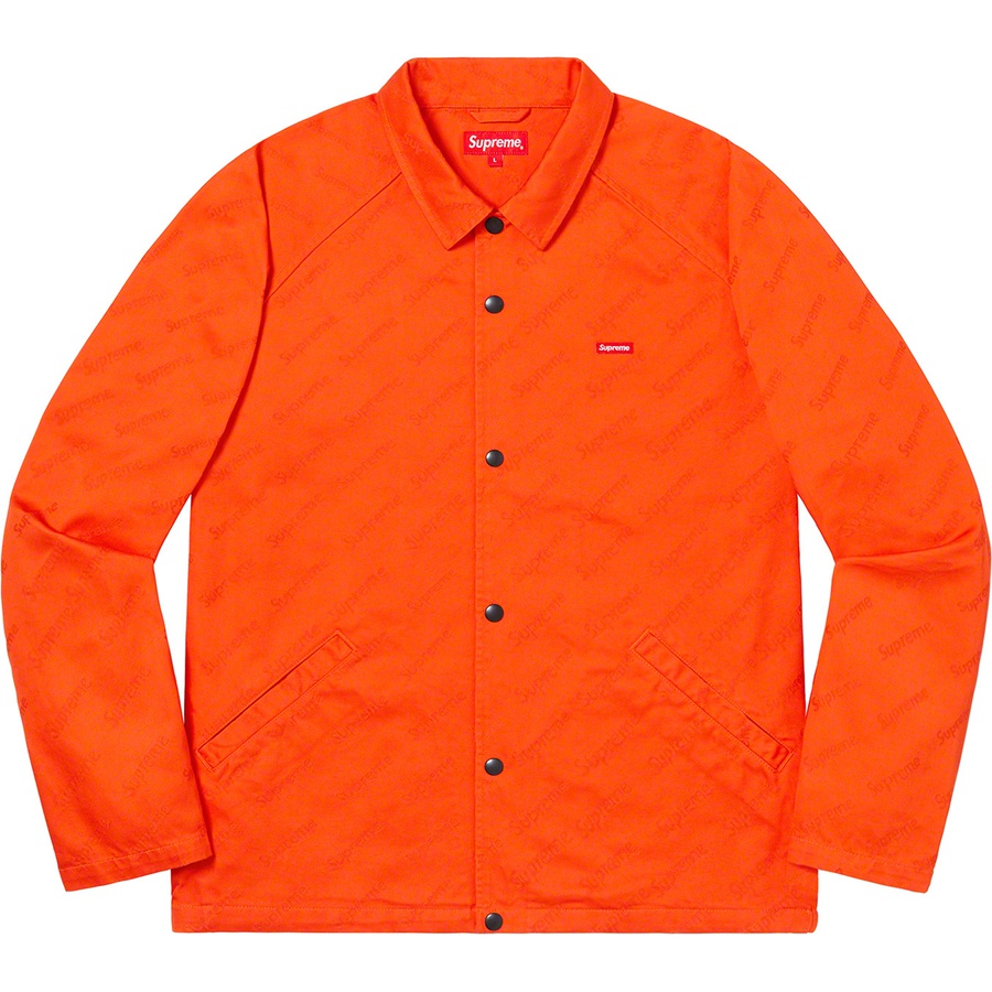 Buy Chaqueta Twill Naranja Supreme Snap Front con Logos Jacquard.