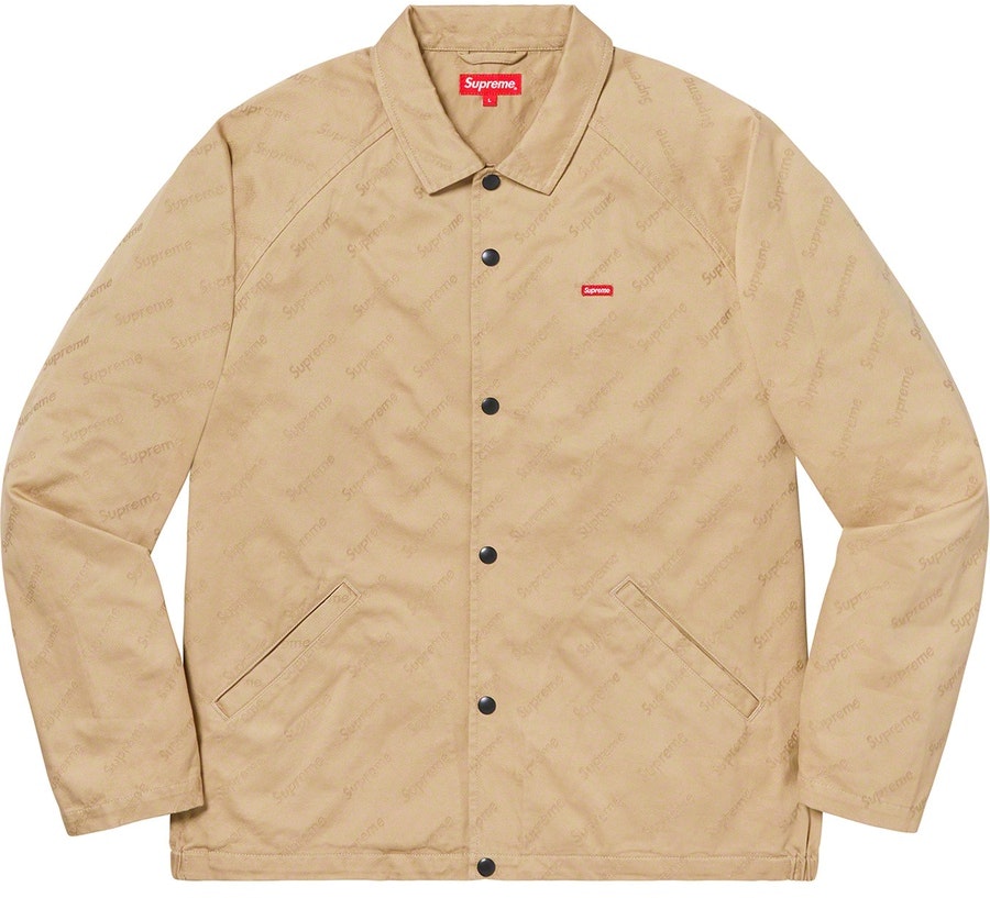supreme-snap-front-jacquard-logos-twill-jacket-tan