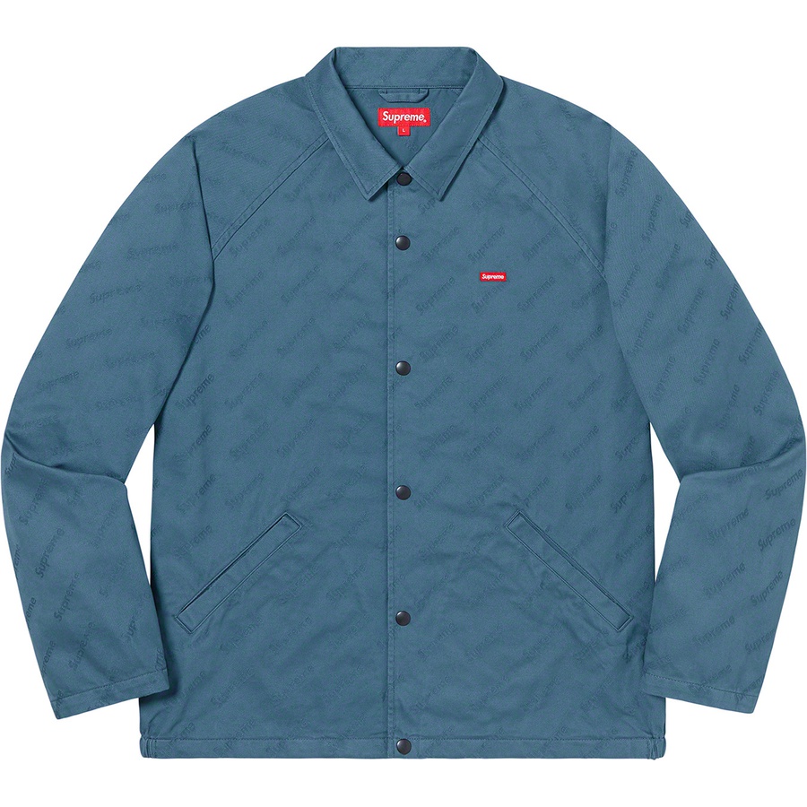 Supreme Snap Front Jacquard Logos Twill Jacket Slate - Novelship