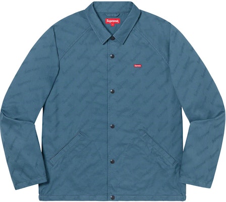 Chaqueta Supreme Snap Front Jacquard Logos Twill Slate. Buy Chaqueta Supreme Snap Front Jacquard Logos Twill Slate.