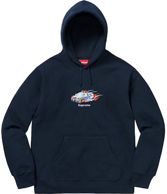 Supreme Cop Car Hooded Sweatshirt Navy - Main Image