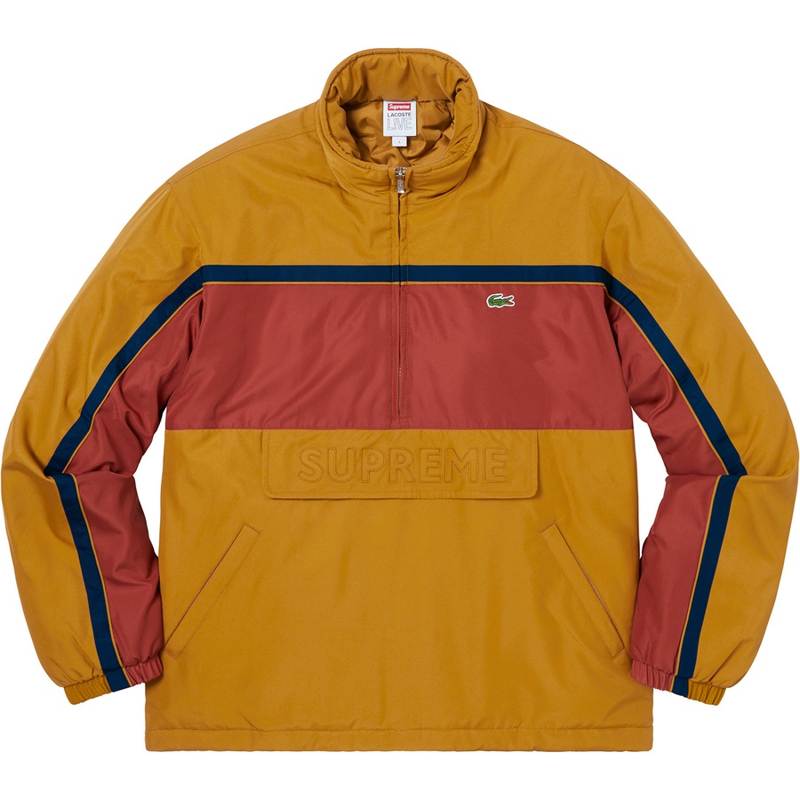 Supreme x Lacoste Puffy Half Zip Pullover Gold - Novelship