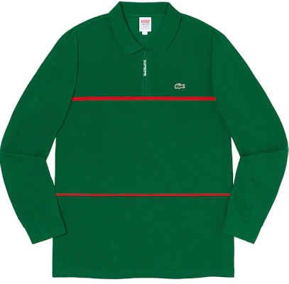 Supreme x Lacoste 鱷魚標誌拉鍊長袖Polo衫 綠色 Buy Supreme x Lacoste 鱷魚標誌拉鍊長袖Polo衫 綠色