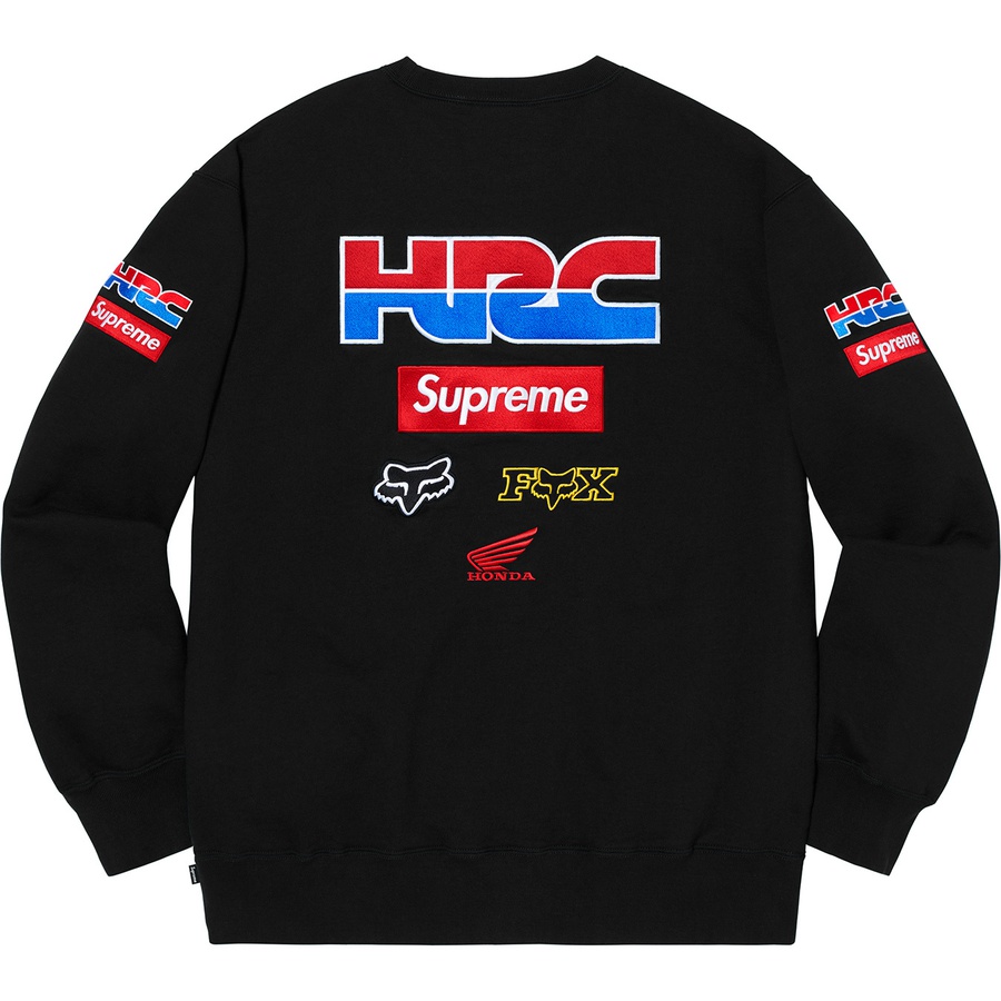 Supreme x Honda x Fox Racing Crewneck 黒