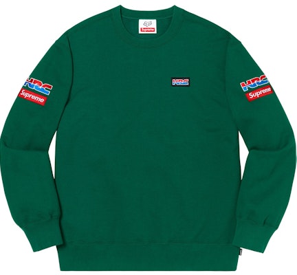 Supreme x Honda x Fox Racing Crewneck Hijau Gelap Buy Supreme x Honda x Fox Racing Crewneck Hijau Gelap