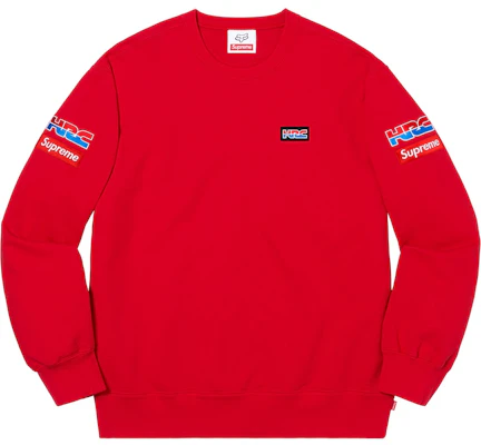 Supreme x 本田 x Fox Racing 红色圆领衫 Buy Supreme x 本田 x Fox Racing 红色圆领衫