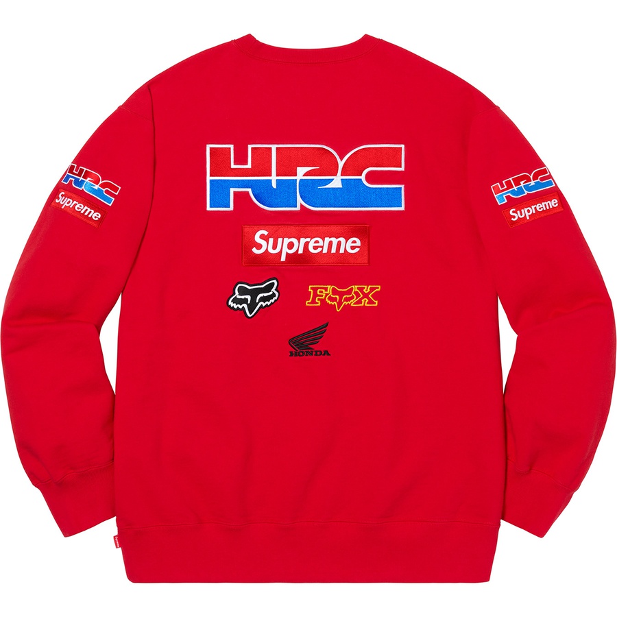 Supreme x Honda x Fox Racing Crewneck Red - Novelship