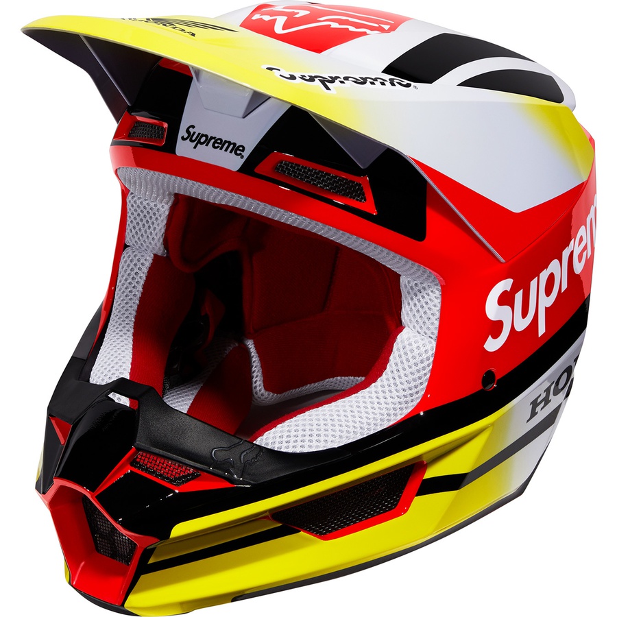 Supreme x Honda x Fox Racing V1 Helmet Red - Novelship