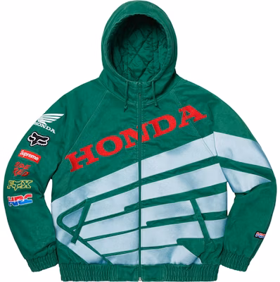 Jaket Kerja Supreme x Honda x Fox Racing Puffy Zip Up Hijau Tua Buy Jaket Kerja Supreme x Honda x Fox Racing Puffy Zip Up Hijau Tua