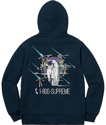 Supreme 1-800 Hoodie Sweatshirt Biru Dongker Order Supreme 1-800 Hoodie Sweatshirt Biru Dongker