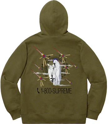 Supreme 1-800 深橄榄色连帽卫衣 Order Supreme 1-800 深橄榄色连帽卫衣