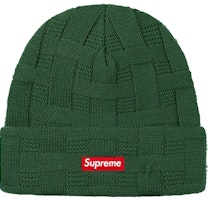 Supreme Basket Weave Beanie Dark Green Supreme Basket Weave Beanie Dark Green