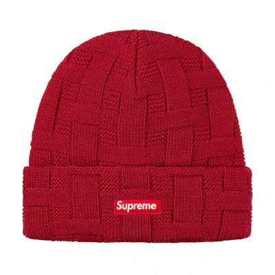 Supreme Basket Weave Beanie Cardinal